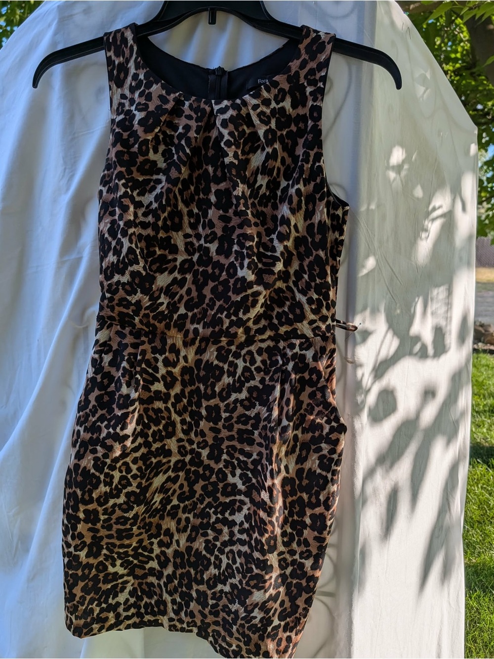 Fora Leopard Print Sleeveless Dress - Brown & Black